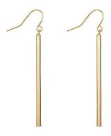 Pendientes colgantes de estilo simple chapados en oro