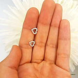 Pendientes de moda forma de corazón 0.25K 10k Oro Diamante