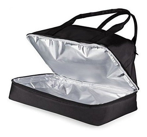 Picnic Aislado Cazuela Tote, Negro