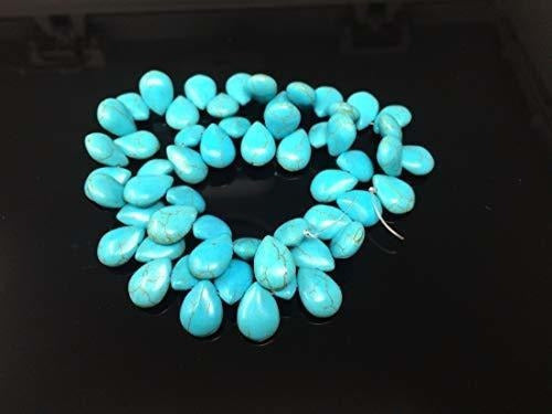 Perlas sueltas de lágrima perforada 16  color Azul