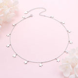 Joyería De Plata Esterlina Lucky Star Gargantilla Collar