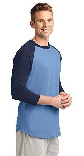 Sport-tek Camiseta raglán con bloques de color para hombre XL Carolina