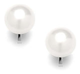 Mariell Freshwater Ivory Pearl Stud Clip En Pendientes Para