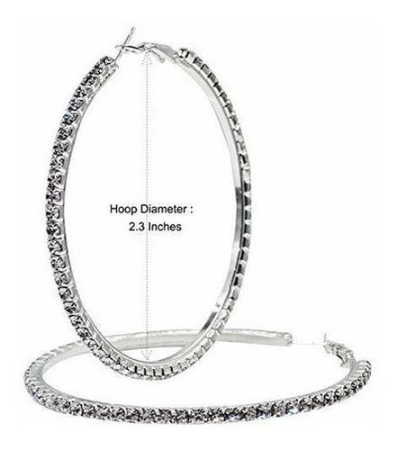 Pendientes De Aro De Plata Chapada Con Diamantes