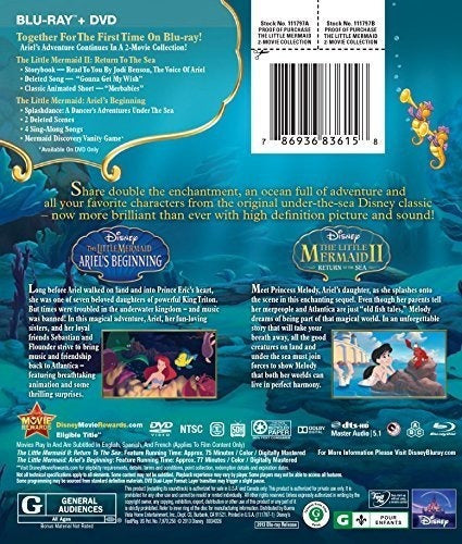 The Little Mermaid Ii Y Ariel's Beginning 2-movie Collection