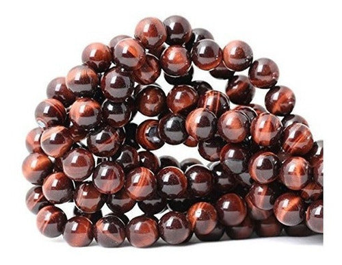 Cheavian 35 Unids 10mm Rojo Natural Ojo De Tigre Piedra