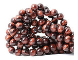 Cheavian 35 Unids 10mm Rojo Natural Ojo De Tigre Piedra