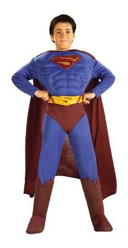 Traje De Superman De Pecho Muscular De Lujo