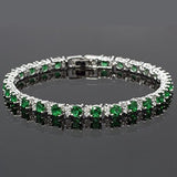 Rizilia Ronda Simulada Verde Esmeralda Y Blanco Cubic