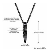 Prosteel Skull Bullet Charm Collar Esqueleto Colgante,