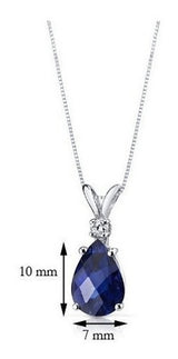 Colgante de diamante de zafiro azul