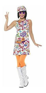 Disfraz De Pollito Groovy Para Mujer De Smiffys, Multi