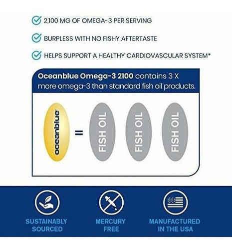 Ocean Blue Professional Omega-3 2100 Cápsulas Blandas, 120