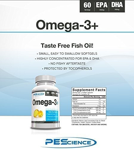 Pescience Omega-3, 120 Gel Blando, Suplemento De Epa Y Dha