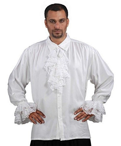 Disfraz De Camisa De Pirata de color blanco