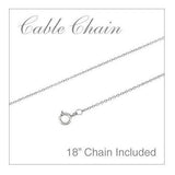 Colgante De Aguamarina En Oro Blanco De 14 K Con Cadena