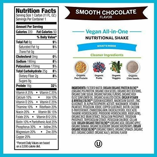 Batido Orgánico De Nutrición Vegan A Base De Plantas