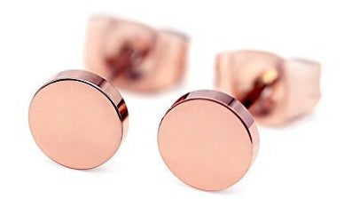 18k Pendientes Con Lunares En Oro Rosa