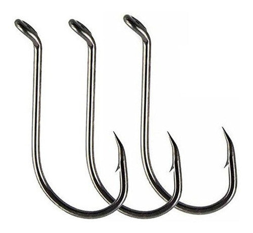 50pcs 8299 8/0 Ganchos De Pesca para Pulpo de Acero