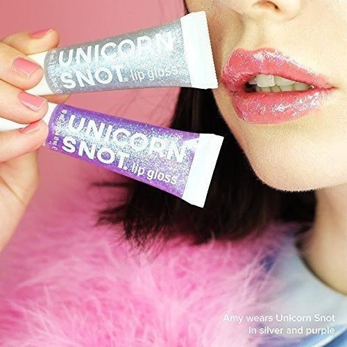Brillo de labios con brillo holográfico