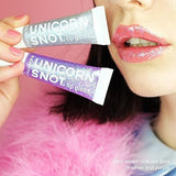 Brillo de labios con brillo holográfico