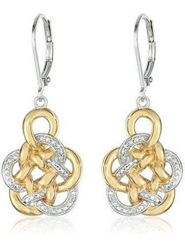 Pendientes Largos De 18 Quilates Chapados En Oro Amarillo