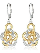 Pendientes Largos De 18 Quilates Chapados En Oro Amarillo