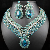 Collar + Pendientes De Cristal De diamantes de imitación