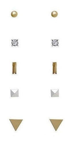 Conjunto De Aretes Pequeños Y Modernos