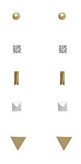 Conjunto De Aretes Pequeños Y Modernos