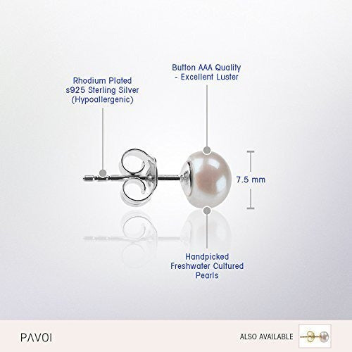 Pendientes De Perlas Cultivadas De Agua Dulce De Plata De