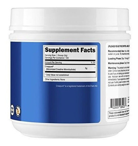 Suplemento Creatina de Monohidrato 500 Gramos