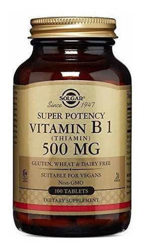 Solgar - Vitamina B1 (tiamina) 500 Mg, 100 Tabletas