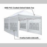 Yescom - Tienda de campaña plegable de 10 x 20 pies