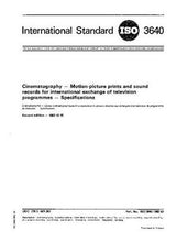 Iso 3640:1982,Cinematografía Grabado De Películas Y Registro