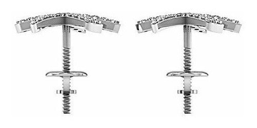 aretes 14k Oro Blanco