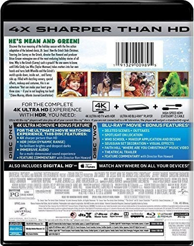 Dr. Seuss 'cómo El Grinch Robó La Navidad [blu-ray]