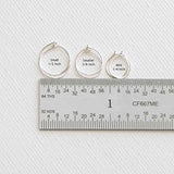 Mini Aros De Plata Esterlina De 8 Mm Calibre 24