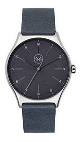 Reloj unisex extraplano en plateado  negro