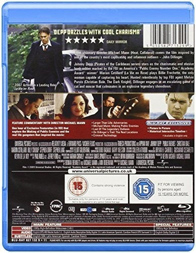 pelicula de  Enemigos Públicos en blu ray