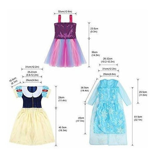 Vgofun Vestidos De Disfraz De Princesa Para Niñas Paquete