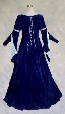 Vestido medieval de terciopelo