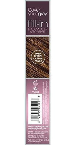 para cabello   Gris  Marrón Oscuro, 0.24 Onzas