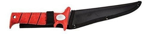 cuchillo con mango antideslizante y de acero inoxidable
