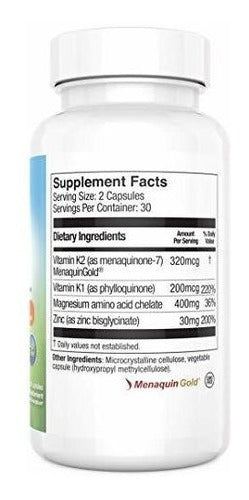 Just Thrive: Vitamina K2-7 - Suplemento Para La Salud