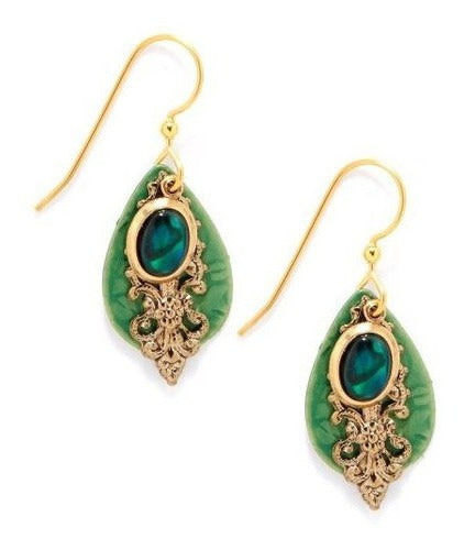 Aretes Colgantes En Capas De Abulón