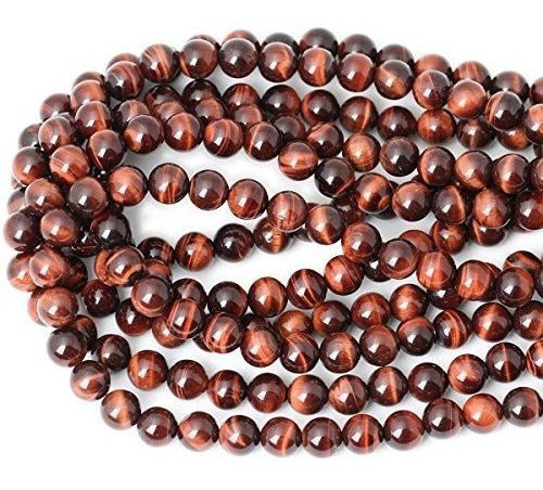 Cheavian 35 Unids 10mm Rojo Natural Ojo De Tigre Piedra