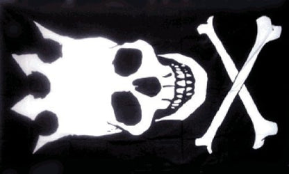 Bandera Pirata de Calavera con corona