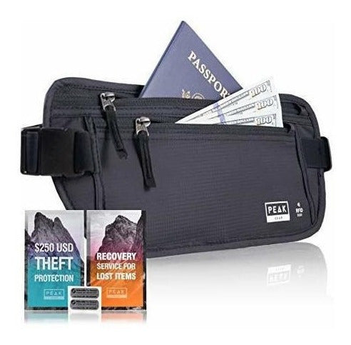 Money Belt de perfil delgado Con Seguro Antirrobo