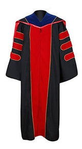 vestido de doctorado Tam y capucha con oro pinging